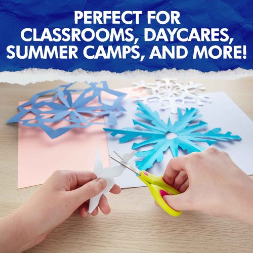 Idiy Kid's Scissors Class Value Pack (40pc) - 5" Soft Grip Blunt Tip Safety Easy Cut Scissors- Elementary School Projects, Back to School, Classroom Arts & Crafts Supplies for Children, Teachers