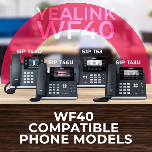 Yealink WF40 USB Wi-Fi Dongle Adapter for Desk Phones - Compatible Phone Models - T46U, T48U,T43U, T44U, T42U, T46S, T48S, T42S,T41S, T53, T52S, T27G, T29G, T46G,T48G Global Teck Microfiber Cloth