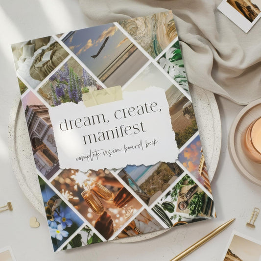 Skiennix Inspirational Vision Board Book - Complete Supplies Kit for Achieving Your Dreams | Motivational Pictures & Quotes