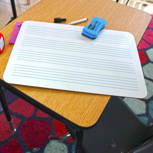 Flipside Products 11" x 16" Music Staff Dry Erase Board, Musical Notes, Musicians, Kids and Home Teaching, Pack of 12