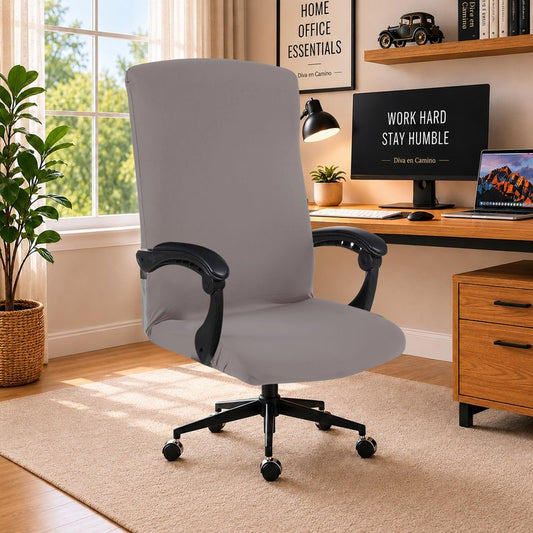 DIVA EN CAMINO DEC Universal Stretch Office Chair Cover with Durable Zipper, Soft Slipcover for Desk or High Back Chair