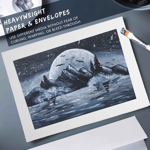 Fainne 200 Set 5 x 7 Inch Pure Cotton Watercolor Cards Set Foldable Blank Cotton Watercolor Cards with Envelopes 140lb Heavyweight Paper Postcards for Art Painting Creative Thank Note