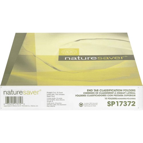 Nature Saver Recycled End Tab Classification Folders (NATSP17372)