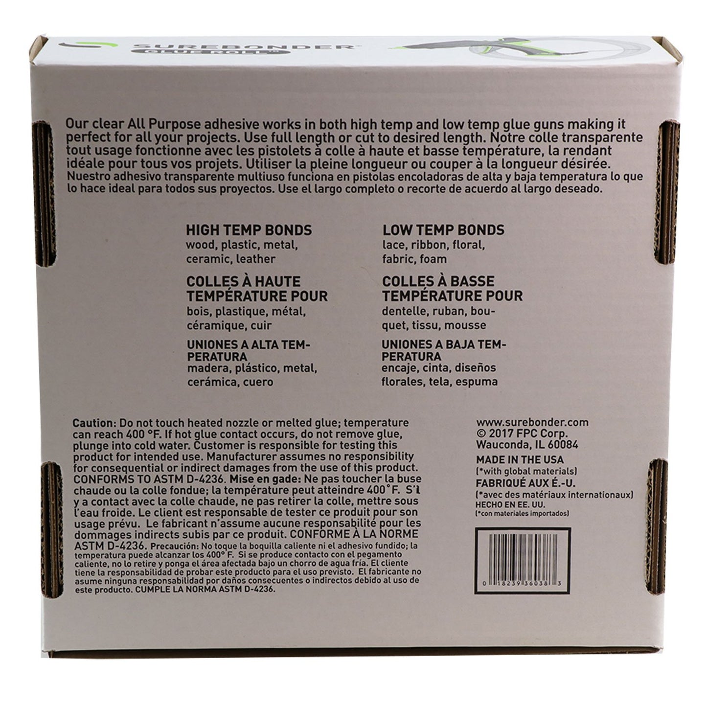 Surebonder RR-77 Full Size 77 ft. Clear All Temperature Hot Glue Stick Roll/Rope for Continuous Gluing, 7/16" x 77' - 5 lb Box