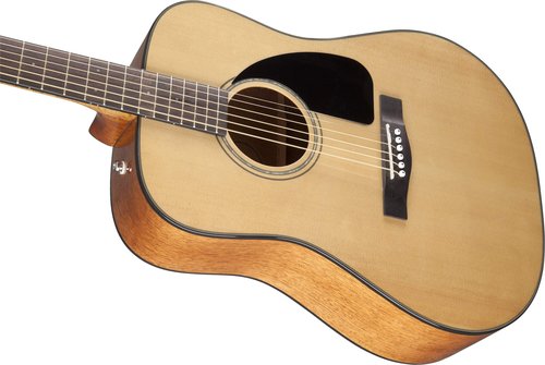 Fender CD-60 Dreadnought Acoustic Guitar - Natural Bundle with Gig Bag, Tuner, Strap, Strings, Picks, Instructional Book, and Austin Bazaar Instructional DVD