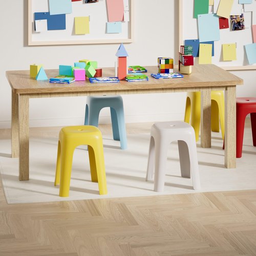 Anywish 6 Pack Stackable Classroom Stools 18 Inch Nesting Plastic Stools Portable Backless Chairs for Classroom, Students, Adults, Living Room, Dining Room, Office Home