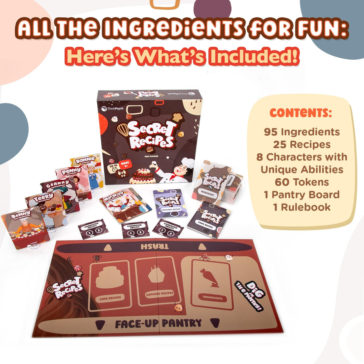 Secret Recipes - Go Fish-Style Strategy Card Game - for Kids, Teens, and Adults - Ages 8+, 2-5 Players