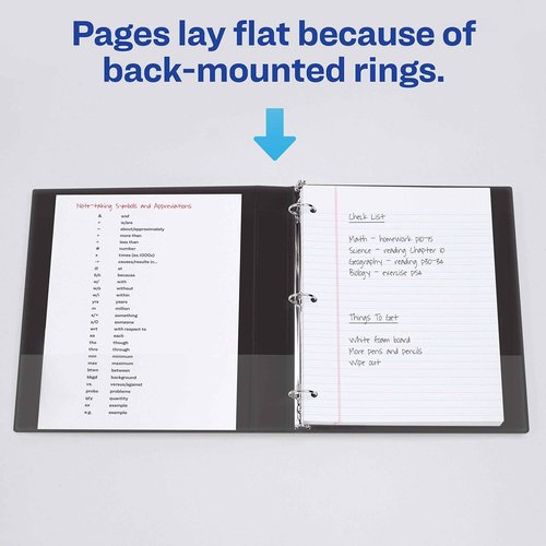 Avery Economy 3 Ring Binders, 1" Round Rings, 12 Black Binders (03301)
