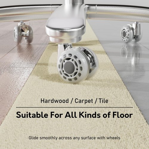 Lavimiya Office Chair Wheels, 2.5 inch Dual Rubber Replacement Office Chair Casters Wheels for Hardwood Floors Carpet, Heavy Duty Roller Wheels for Office Desk Gaming Computer Chair Set of 5 Grey