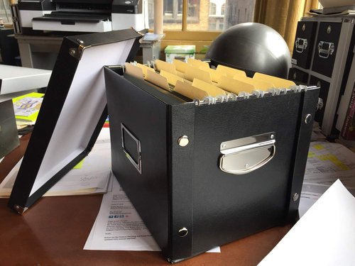 Snap-N-Store File Storage Box & Organizer - 2 Pack - 13.25 x 10.75 x 9.875 Inch Letter Size Portable File Boxes with Lids for Documents - Back To School Supplies for College Students - Black