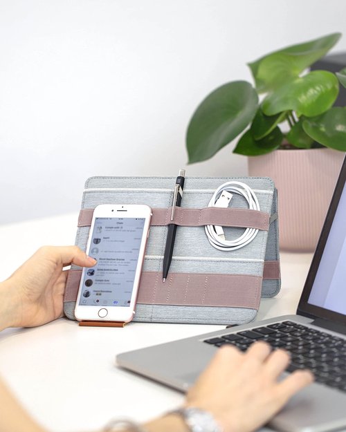 Beblau FOLD Portable Electronic Organizer – Attachable Device & Desktop Accessory | Office & Home Organizer | Fits 13"-15" Laptops & A4 Notebooks | Backpack Insert | Personal organizer
