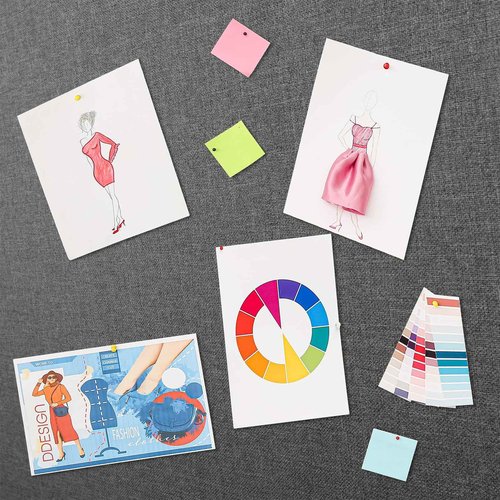Gideal Large Bulletin Board 36 x 48, Cork Boards for Walls, Black Wood Framed Corkboards with Grey Fabric, Foldable Cork Board for Office, Home & School, Wall Mounted Notice Pin Display Board