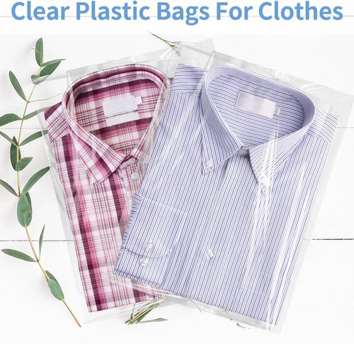 Cellophane Bags - 100 Pcs Resealable Clear Poly Bags for Clothes, Party Favors & Artwork | 10x14 Inches
