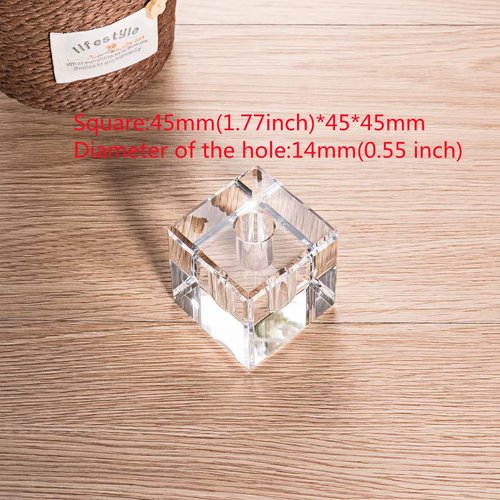 SANDECO Glass Pen Holder Honeycomb Desk Accessory Fountain Pen Office Supplies Party & Gift Idea Home Decor (SQUARE)