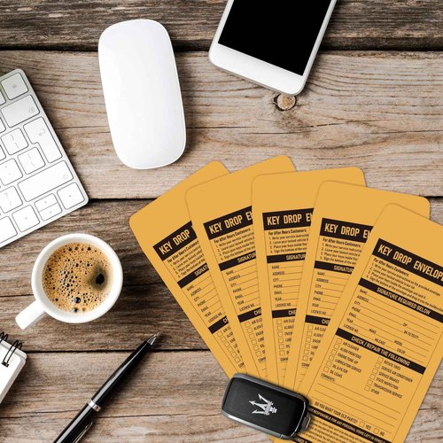 1000 Pcs Key Drop Envelopes for Overnight or Early Birds, 4-1/8x9-1/2 Inch Key Envelopes for Auto Shop Supplies or Automotive Supplies(Classic)