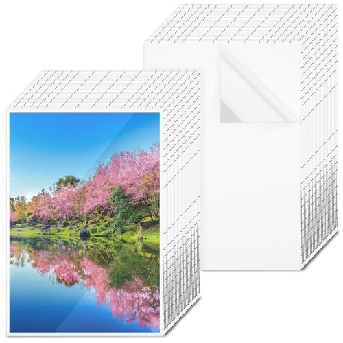 100 Pcs Matte Self Adhesive Laminating Sheets, 8.4 x 12.2 Inches Matte Finish Self Sealing Lamination Sheets, Clear Laminating Sheets No Machine Needed Self Sealing Laminate Sheets