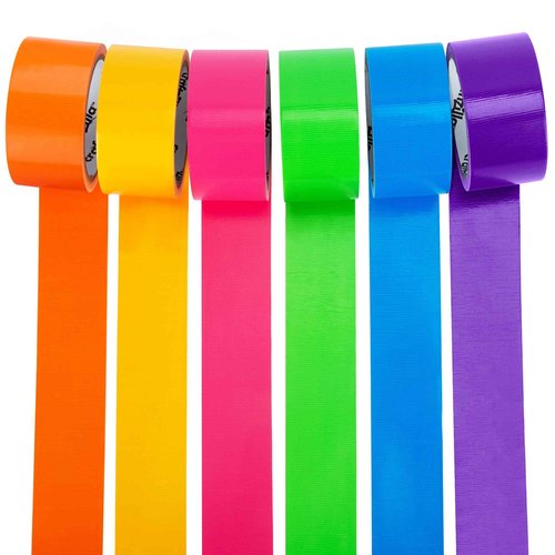 Lockport Silver Duct Tape and Craftzilla Colored Duct Tape - 12 Rolls Multi Pack Bundle