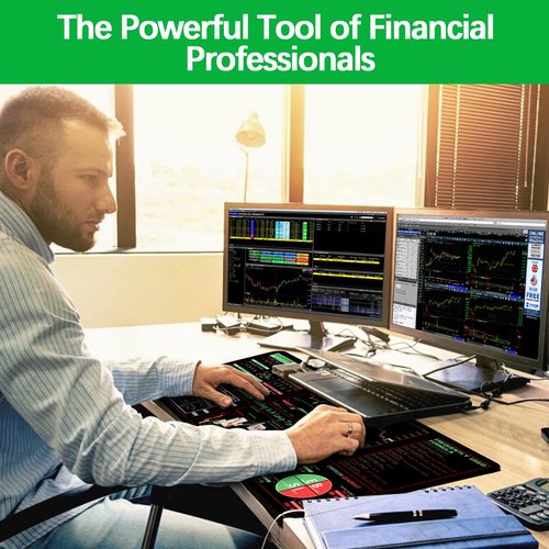 ProbTis Stock Market Mouse Pad, Investing Guidance for Beginners, Finance Gifts for Day Trader Investor, Large Desk Mat for Keyboard and Mouse, 35.4”x15.7”