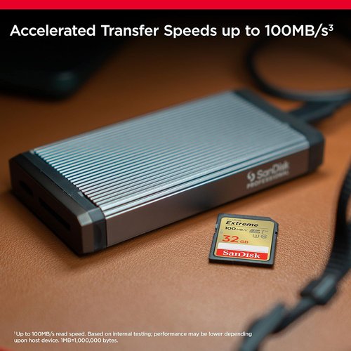 SanDisk 32GB Extreme SDHC UHS-I Memory Card - High-Speed 4K UHD Storage | C10, U3, V30