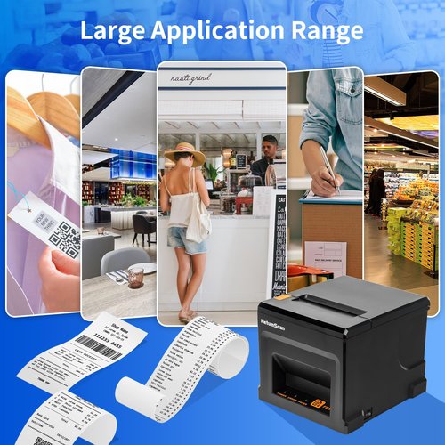 NetumScan USB POS Receipt Printer, 80mm Thermal Receipt Printer with Auto Cutter Cash Drawer, 300mm/s, Support Windows/Mac/Linux, Restaurant Kitchen Printer for ESC/POS(Only USB Interface) 8360