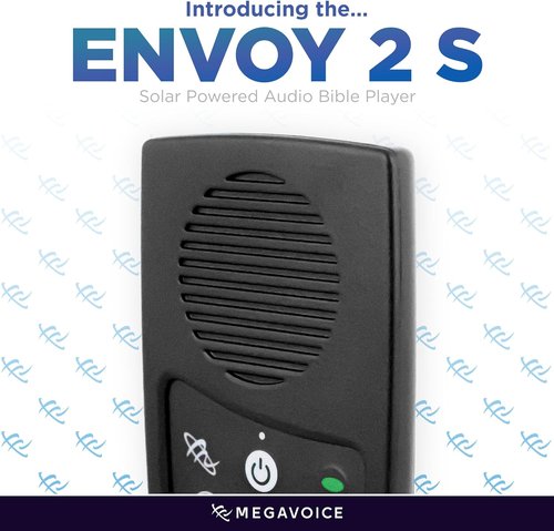 MegaVoice Audio Bible Player - ESV Narrated by David Heath | Handheld & Solar Powered
