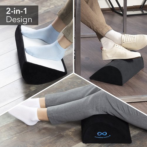 Everlasting Comfort Lumbar Cushion, Knee Pillow, and Foot Rest Bundle - Enhance Sleep and Office Comfort - Relieve Back Pain, Hip Pain, Knee, Foot and Leg Pain