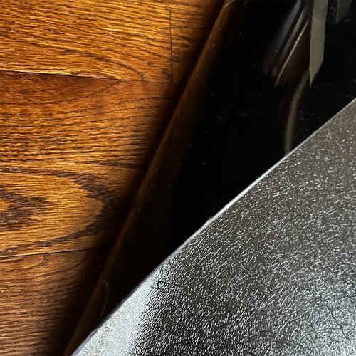 DESKU Office Desk Chair Mat – PVC Mat for Hard Floor Protection, Black, 30 Inches x 48 Inches, Made in The USA, Home Office Supplies, Made in The USA