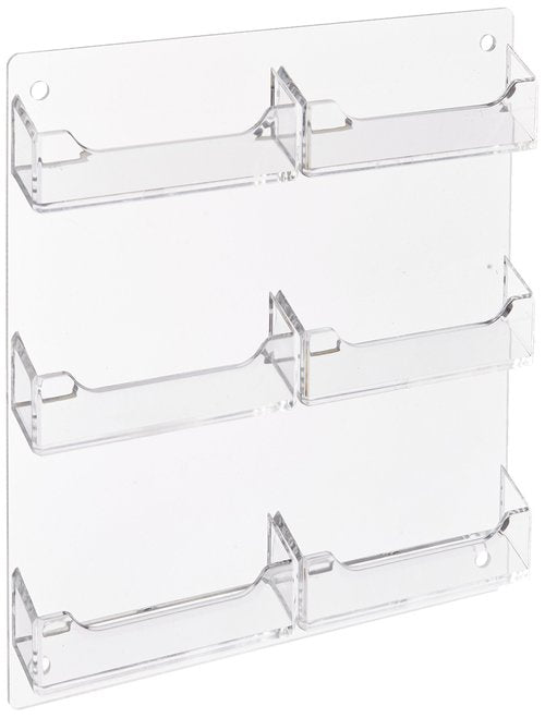 Azar Displays 252221 8.5" W x 8.5" H 6- Pocket Wall Mount Business Card Holder