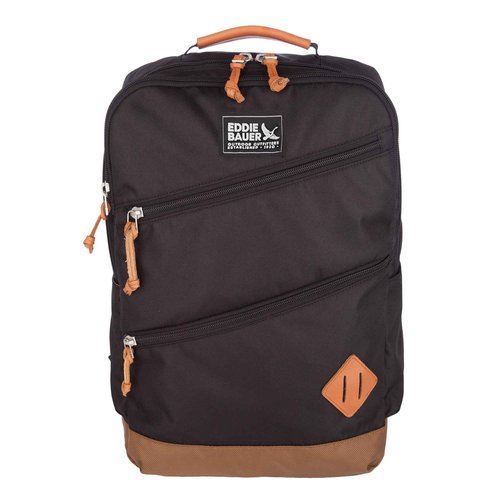 Eddie Bauer 25L Bygone Backpack with 15" Laptop Sleeve, Everyday Backpack | Work Bag | Laptop Bag | Gym Bag | Travel Backpack, Black