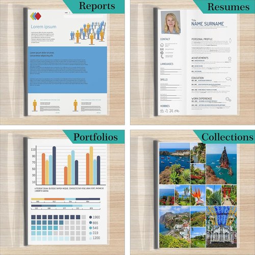 Dynta Report Covers - 42 Pack Presentation Folders for Letter Size | 70 Sheet Capacity, Black