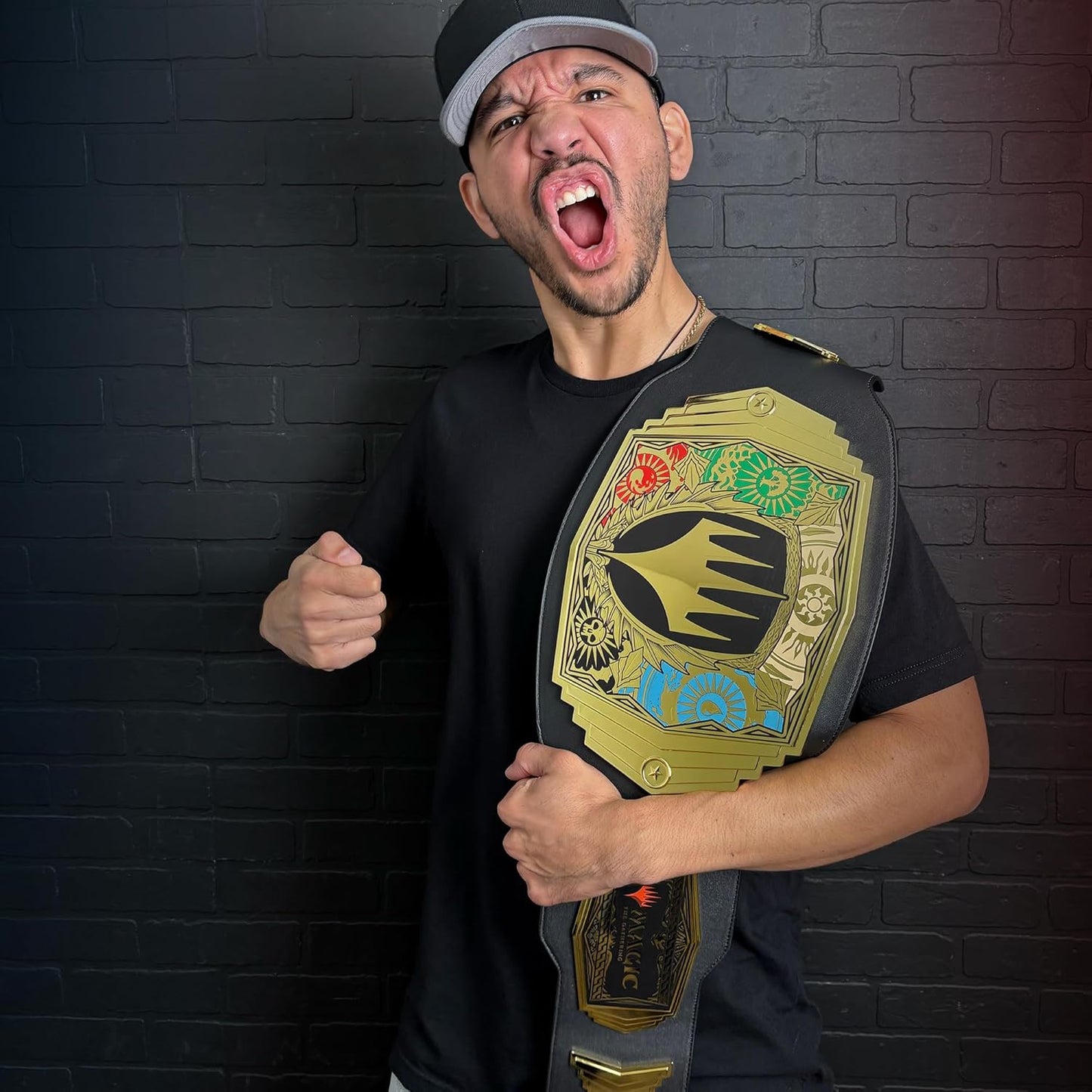 TrophySmack Championship Belt - Officially Licensed MTG Tournament Trophy | 6lb with 5 Metal Plates