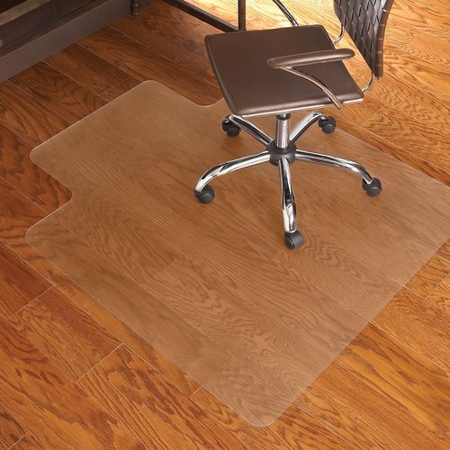 ES Robbins EverLife Hard Floor Lipped Vinyl Chair Mat, 45 by 53-Inch, Clear (131823)