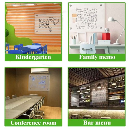 iCAGY Clear Acrylic Dry Erase Board for Wall - Wall-Mounted Whiteboard for Office Home and Kids - Sleek Design, Easy Installation, Rounded Corner, 18" x 24", Clear
