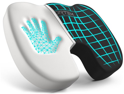 FORTEM Office Chair Cushion, Memory Foam Seat Cushion, Non Slip Sitting Pillow for Gaming, Car Seat, Computer Chair Pad, Sciatica and Tailbone Support, Washable Cover