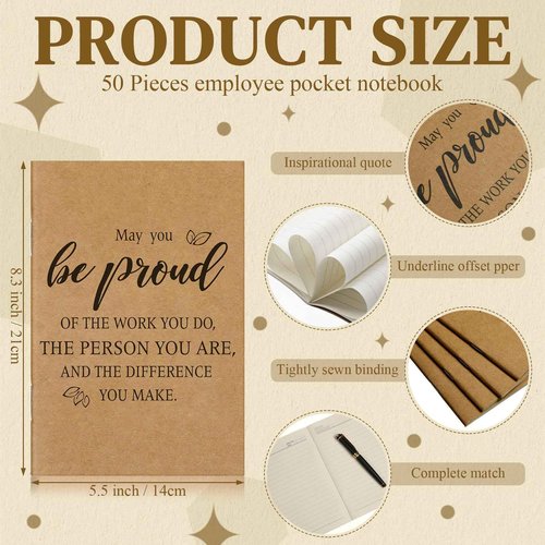 Fuutreo 50 Students Gifts 8 x 5.5" Thank You for Being Awesome Motivational Notebooks Inspirational Journal Bulk for Teacher Coworker Employee Appreciation(Thank You)