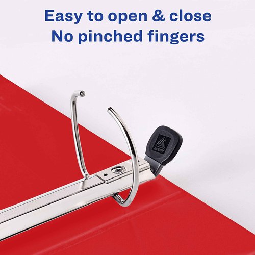 Avery Heavy-Duty View 3 Ring Binder, 5 Inch EZD Rings, Great for Portfolios, Office, School Notebooks, and More, 1 Red Binder (79327)