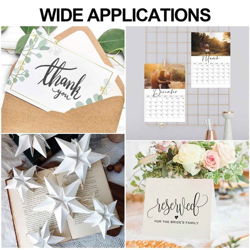 Joyberg 200P White Cardstock 8.5 x 11, 230gsm Cover Cardstock Paper, 85 Lb Heavy Card Stock for Printer, Card Stock Paper for Invitations, Scrapbooking, Crafts, Diy Cards, Decoration, Drawing