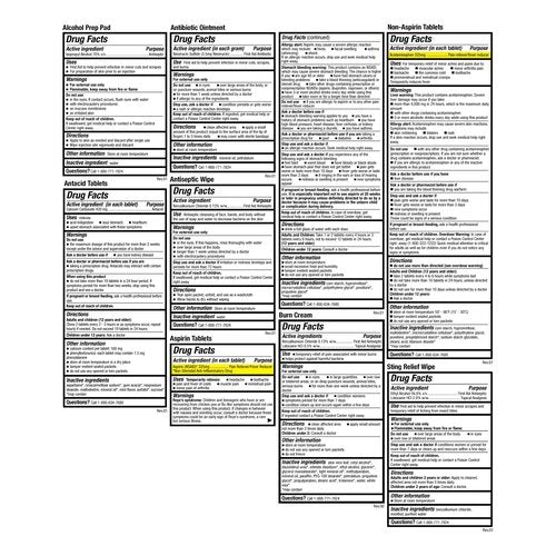 Be Smart Get Prepared First Aid Kit Hard Red Case 326 Pieces Exceeds OSHA and ANSI Guidelines 100 People - Office, Home, Car, School, Emergency, Survival, Camping, Hunting and Sports (20HBC01015REV3)