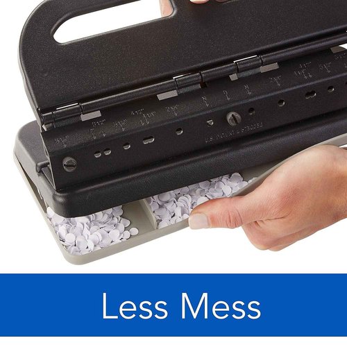 Swingline 2-7 Hole Punch, Semi-Adjustable, Heavy Duty Hole Puncher, Easy Touch, 24 Sheet Punch Capacity, Black (74150)
