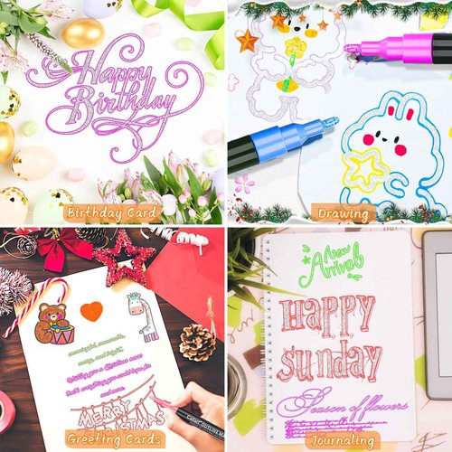 Caliart 121 Colors Alcohol Based Markers, 24 Double-Line Drawing Pens, Permanent Markers Mother's Day Gift for Mom, Kids, Adults, Artist, Cards, Drawing