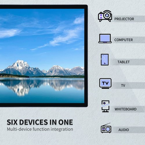 TouchWo 32 inch Interactive Touchscreen Monitor PC, Smart Board with 16:9 Display 1080P, Win-10 Electronic Whiteboard Touchscreen PC for Office and Classroom, Core i7 RAM 16G & ROM 512G