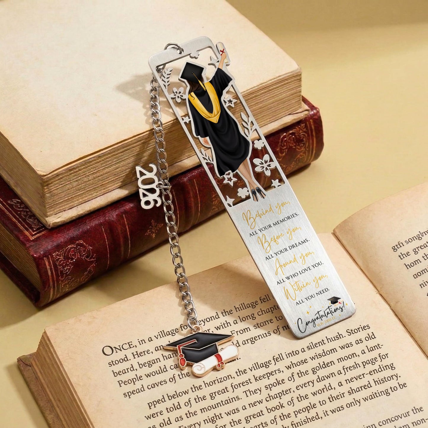 TEEBIM Graduation Gifts - 2026 High School, College Graduation Gifts for Women Her - Gift Ideas for Graduates - Class of 2026 Congrats Grad Inspirational Bookmark with Box