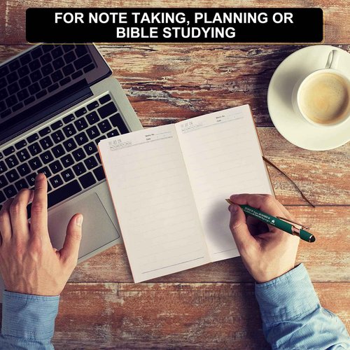 Crtiin 80 Pcs Christian Notebook Bulk Religious Notepads with Motivational Pen Inspirational Bible Verse Leather Prayer Journal for Church Sunday School Teacher Clergy Appreciation Day (Classic Color)