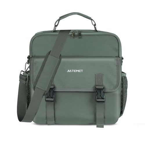 3 Ring Zipper Binder 500-Sheet Zipper Binder Adjustable Shoulder Strap & Handle for 14 Inch Laptop for School and Office (Green)