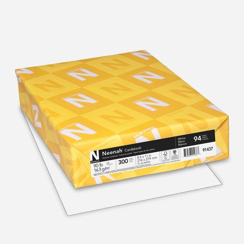 Neenah Premium Cardstock, 8.5" x 11", Bright White & Cardstock, 8.5" x 11", 90 lb/163 gsm, White, 300 Sheets & Creative Collection Classics Specialty Cardstock Starter Kit, 8.5 X 11 Inches, 72 Count