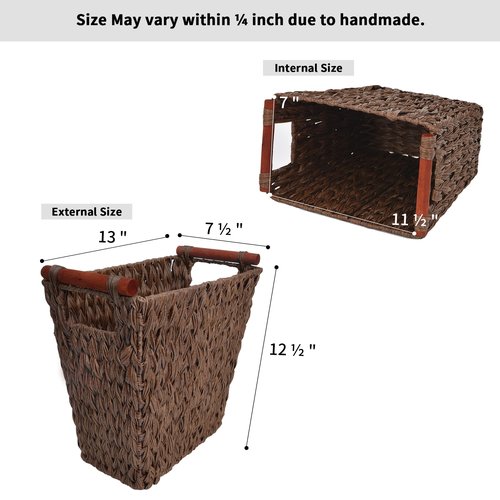 GRANNY SAYS Bundle of 1-Pack Woven Wastebasket for Organizing & 2-Pack Woven Storage Baskets for Bathroom