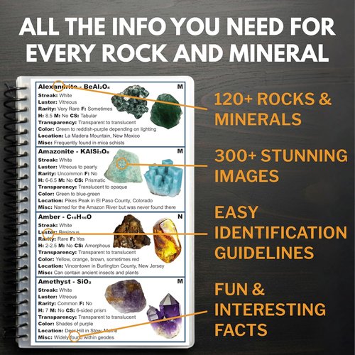 Rocks and Minerals of the United States Field Guide - Waterproof Coating | Discover Crystals, Gems & Geodes