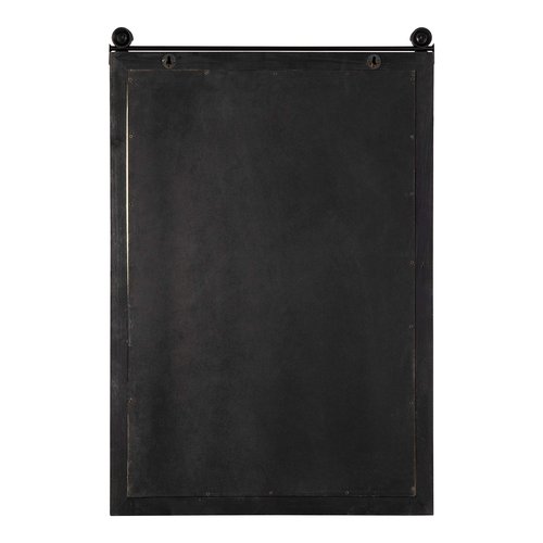 Kate and Laurel Cates Modern Farmhouse Barn Door Wood Framed Galvanized Metal Magnetic Memo Board, Rustic Brown