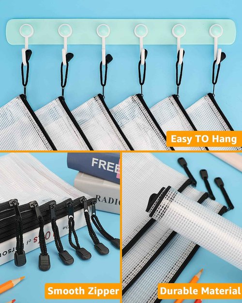Umriox Zipper Pouch Bundle (18PCS 16.9x12.4 in & 48PCS 9.5x7.1 in)