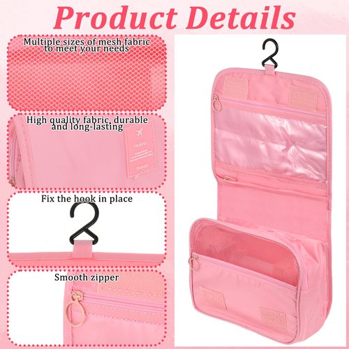 Pink Locker Accessories for Girls Locker Decorations Locker Organizer Kit Includes 2 Magnetic Hooks Mirror Pen Holder Carpet Hanging Bag 4 Magnets 2-Tier Clear Shelf Stickers for School Office, Pink
